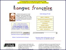 Aperu du site Langue franaise