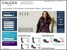 Aperu du site Calcea - chaussures haut de gamme de marque
