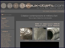 Aperu du site Galerie Beaux Objets - vente d'objets d'art et de dcoration