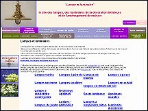 Aper�u du site Lampe-Luminaire.com - vente de lampes et luminaires d'int�rieur
