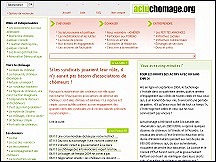 Aperu du site Actu Chomage : portail d'information et d'change sur le chmage et l'emploi