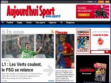 Aperu du site Aujourd'hui Sport - actualit sportive 7 jours sur 7