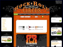 Aperu du site Rock'n'Roll Circus - vente d'instruments de musique