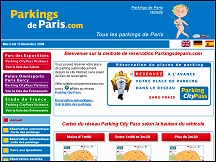 Aperu du site Parkings de Paris - rservation de places de parking  Paris