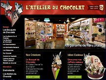 Aperu du site Atelier du Chocolat - chocolatier, bouquets de chocolats