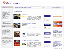 Aperu du site  Aiderenligne.fr - site de collecte de dons pour projets associatifs