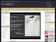 Aperu du site Howard's - chemises de luxe et accessoires de mode pour hommes