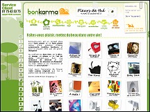 Aperu du site Bonkarma - cadeaux originaux et tendance