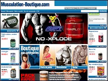 Aper�u du site Musculation Boutique - vente de compl�ments alimentaires et produits di�t�tiques