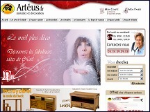 Aperu du site Arteus - meubles et dcoration de la maison