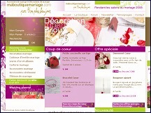 Aperu du site Ma Boutique Mariage - dcoration et accessoires pour les mariages