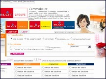 Aperu du site Blot Immobiler - agences immobilires dans l'Ouest de la France
