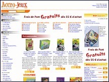 Aper�u du site Accro Jeux - boutique de jeux en ligne