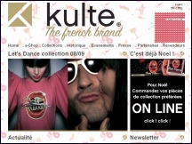 Aper�u du site Kulte.fr - boutique de pr�t-�-porter trendy de la marque Kulte