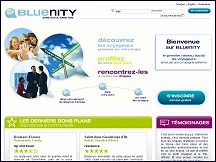 Aperu du site Bluenity - rseau social de voyageurs ariens