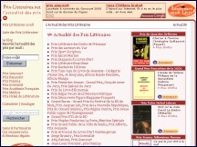Aperçu du site Prix-Litteraires.net - actualités des prix littéraires