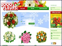 Aperu du site 2000 Fleurs - livraison de fleurs partout en France