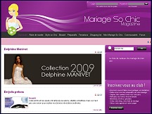 Aperu du site Mariage So Chic - magazine en ligne ddi au mariage
