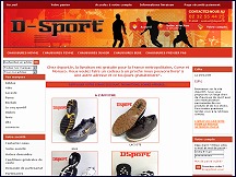 Aperu du site D-Sport - vente de chaussures de sport