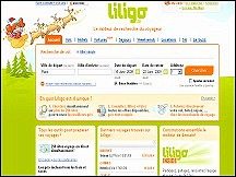 Aper�u du site Liligo - multi moteur de recherche d�di� au voyages au meilleur prix