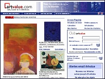 Aperu du site Artvalue - informations sur les ventes aux enchres dans le domaine de l'art