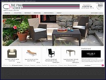 Aperu du site The Pink Chair - mobilier de jardin en rsine tisse, teck et acier inox