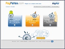 Aperu du site Paypal Paypettes - pour simplifier ses comptes entre amis