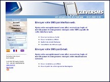 Aperu du site CleverSMS - plateforme SMS, envoi de SMS par l'interface web
