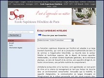 Aperu du site Ecole Suprieure Hotlire de Paris