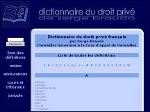 Aperçu du site Dictionnaire Juridique - dictionnaire du droit privé français