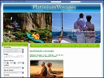 Aperu du site Platinium Voyages - voyages pour les seniors