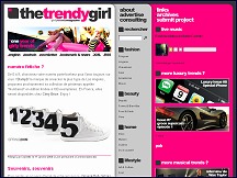 Aperu du site The Trendy Girl - webzine d'actualit fminine