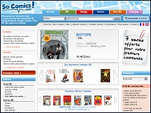 Aperu du site So Comics - achat et vente de bandes dessines, Mangas, Comics