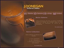 Aperu du site Donegan - chaussures de luxe pour hommes, fabrication sur mesure