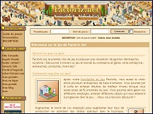 Aper�u du site Factoriz - jeu en ligne, gestion d'une entreprise virtuelle