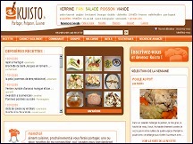 Aper�u du site Kuisto - site communautaire de partage de recettes de cuisine