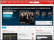 Aper�u du site Last.fm - pour �couter en ligne votre musique pr�f�r�e