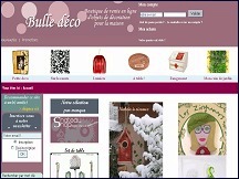 Aperu du site Bulle Dco - boutique de dcoration, objets dco pour la maison