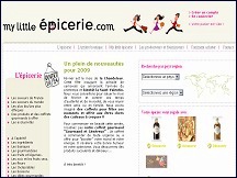 Aperu du site My Little Epicerie - picerie fine des terroirs franais et du monde