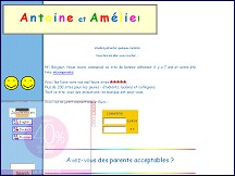 Aperçu du site Antoine et Amélie