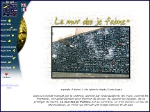 Aperçu du site Le mur des je t'aime