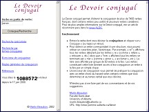 Aperçu du site Le Devoir Conjugal - conjugaisons de verbes français
