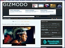 Aperu du site Gizmodo - blog ddi aux nouvelles technologies et gadgets lectroniques