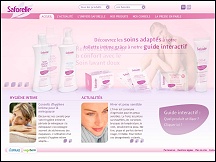 Aper�u du site Saforelle - produits d'hygi�ne et soins corporels des peaux sensibles
