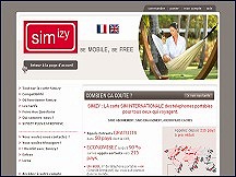 Aperu du site SimIzy - carte SIM internationale pour tlphones portables