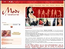 Aperu du site Mode J'Adore - boutique de ventes prives en ligne