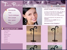 Aper�u du site Tara Pepita - sp�cialiste de boucles d'oreille et clips