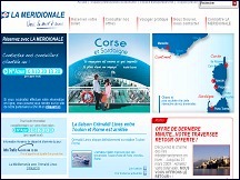 Aper�u du site La M�ridionale - compagnie maritime, r�servation billets vers la Corse