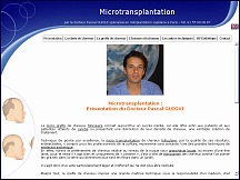Aperu du site Microtransplantation.com - informations sur la microtransplantation capillaire