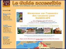Aperu du site Guide Accessible - guide de vacances pour personnes handicapes